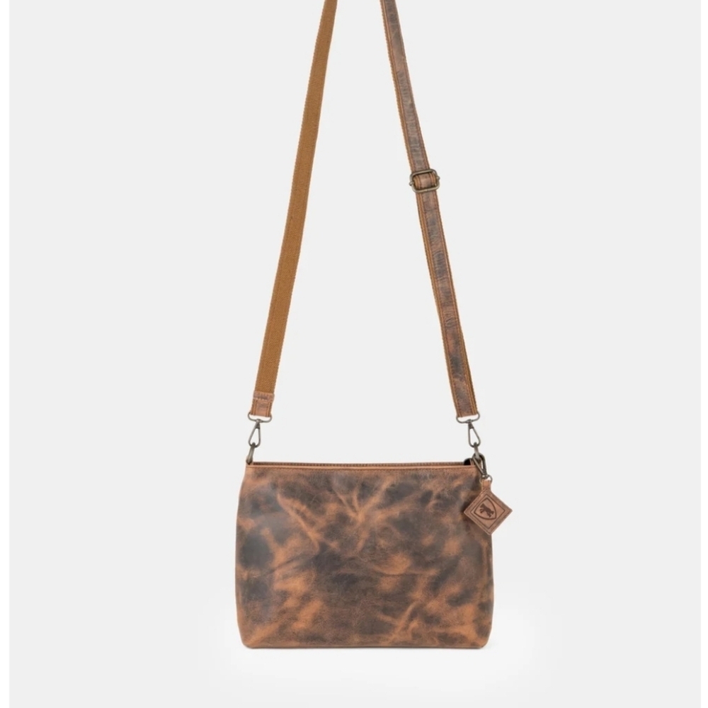 BERLINER BAGS Vintage Leather Marbella Crossbody Shoulder Bag – Classic Chic